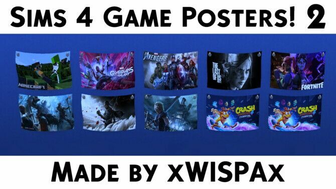 sims 4 cc 20 video game posters 2 by xwispax 2