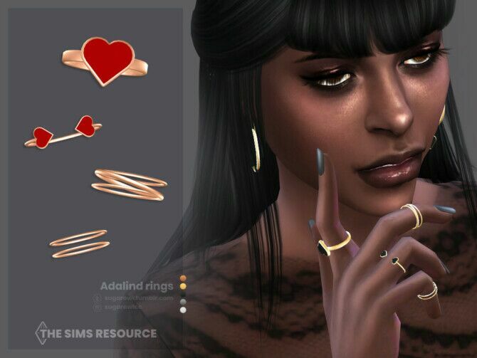 Adalind Rings By Sugar Owl Sims 4 CC