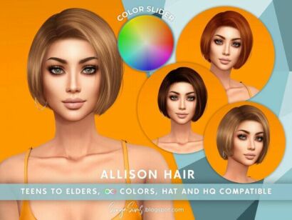 Allison Color Slider (Retexture) By Sonyasimscc Sims 4 CC