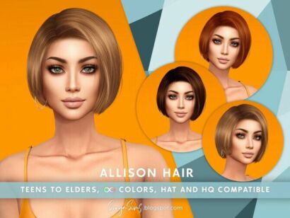 Allison Hair By Sonyasimscc Sims 4 CC
