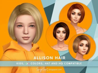 Allison Hair For Kids By Sonyasimscc Sims 4 CC
