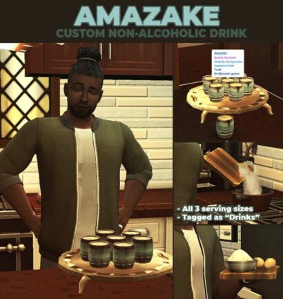 Amazake Custom Recipe By Robinklocksley Sims 4 CC