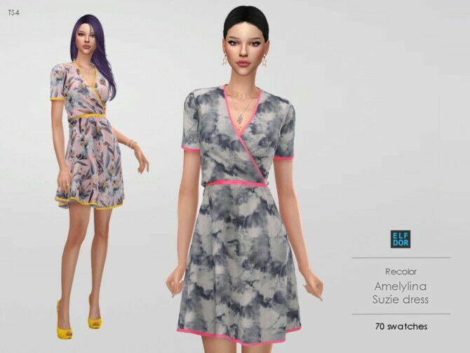 Amelylina Suzie Dress Rc At Elfdor Sims Sims 4 CC