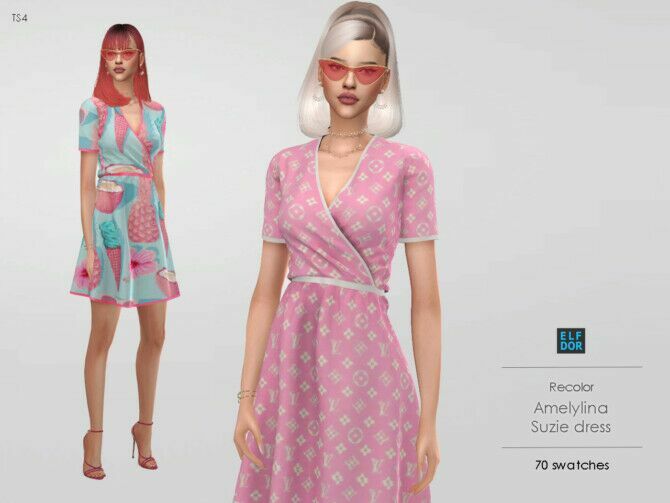 sims 4 cc amelylina suzie dress rc at elfdor sims 2