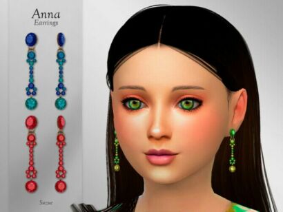 Anna Earrings Child By Suzue Sims 4 CC