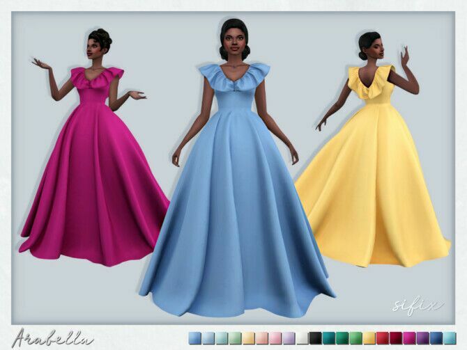 Arabella Princess Ball Gown By Sifix Sims 4 CC