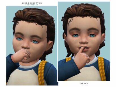 Asif Hairstyle -Toddler- By -Merci- Sims 4 CC