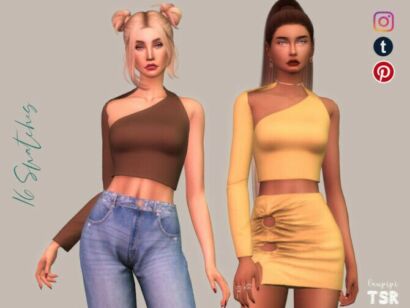 Asymmetric Top – Tp440 By Laupipi Sims 4 CC