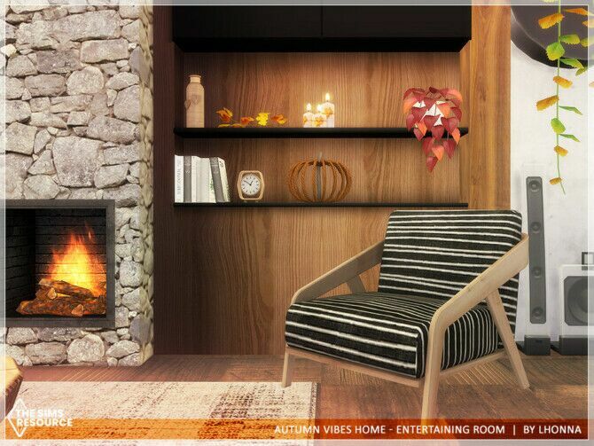 sims 4 cc autumn vibes home entertaining room by lhonna 3