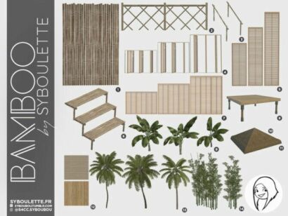 Bamboo – Part 2 (Construction) By Syboubou Sims 4 CC