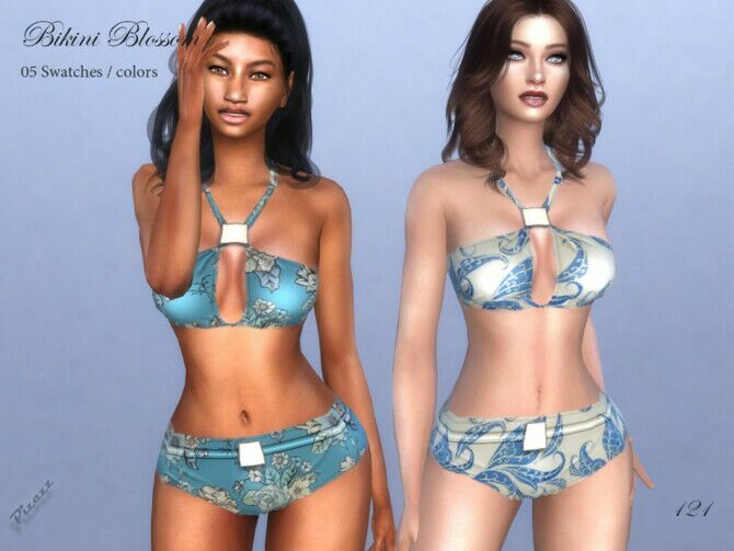 Blossom Swimsuit By Pizazz Sims 4 CC