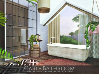 Cari – Bathroom By Rirann Sims 4 CC