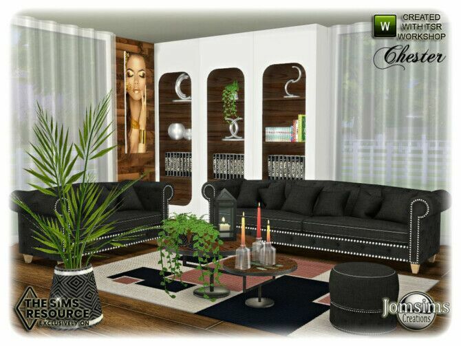 sims 4 cc chester livingroom by jomsims 3