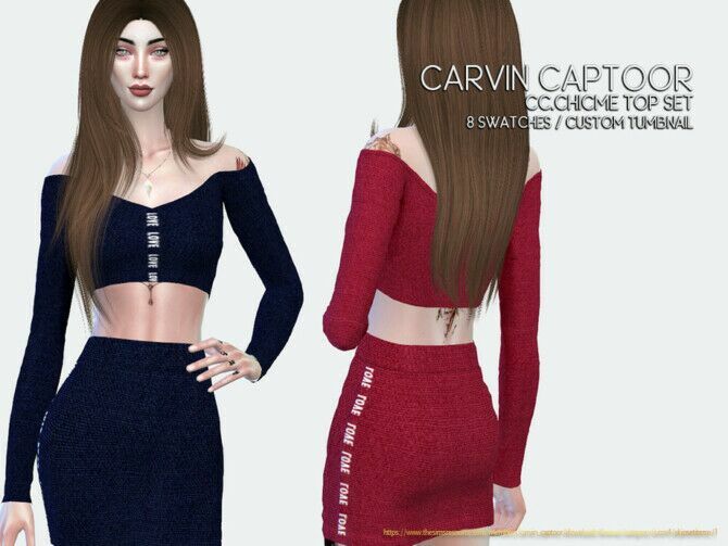 Chicme Top Set By Carvin Captoor Sims 4 CC