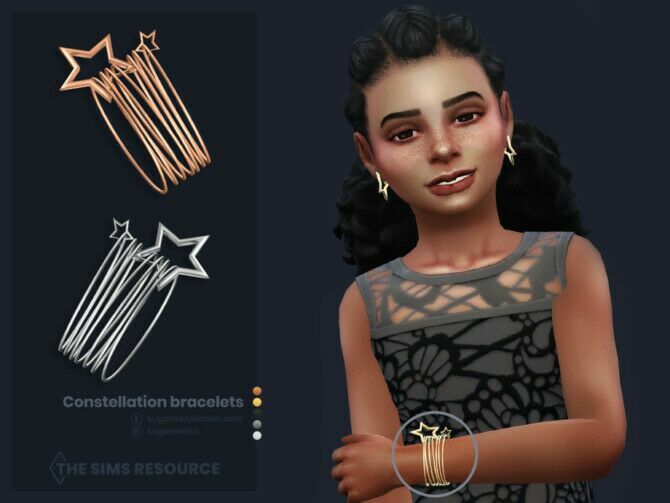 Constellation Bracelets Kids Version By Sugar Owl Sims 4 CC