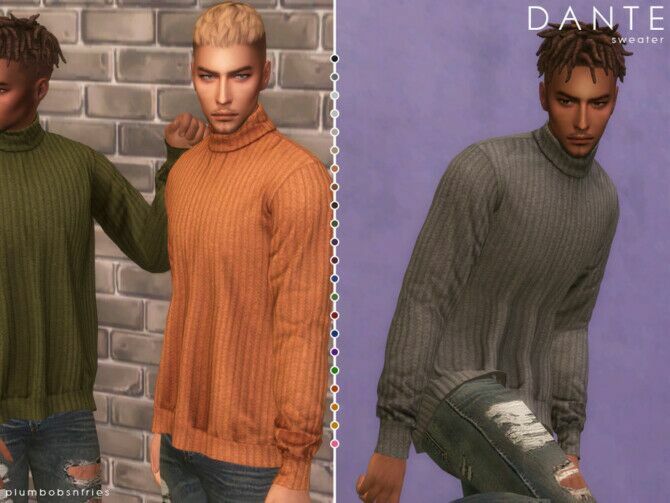 Dante Sweater By Plumbobs N Fries Sims 4 CC