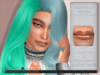 Designer Lip Piercing By Playerswonderland Sims 4 CC