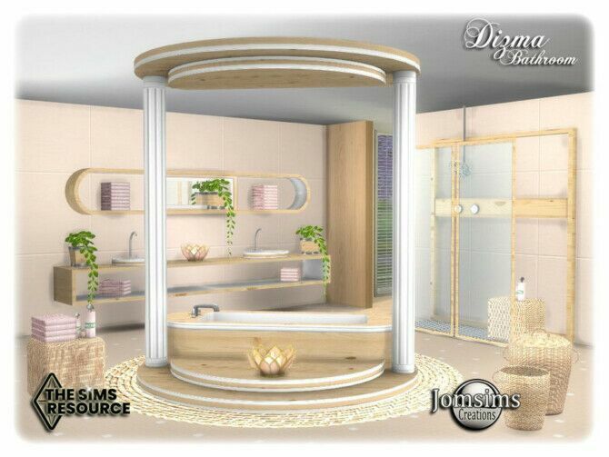 Dizma Bathroom By Jomsims Sims 4 CC