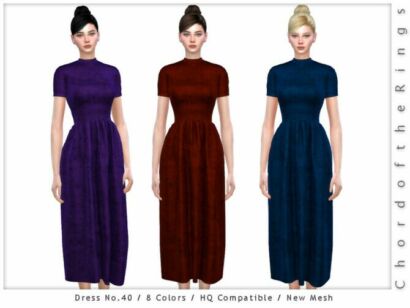 Dress No.40 By Chordoftherings Sims 4 CC