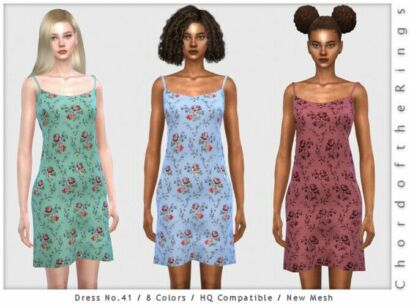 Dress No.41 By Chordoftherings Sims 4 CC