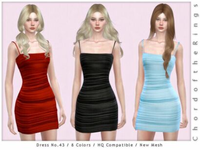 Dress No.43 By Chordoftherings Sims 4 CC