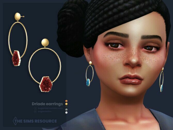 Driade Earrings | Kids Version By Sugar Owl Sims 4 CC