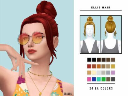 Ellie Hair By Oranostr Sims 4 CC