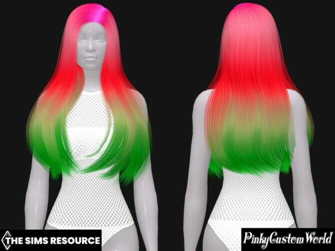 sims 4 cc fantasy recolor of javasims sideshow hair by pinkycustomworld 3