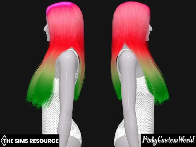 sims 4 cc fantasy recolor of javasims sideshow hair by pinkycustomworld 4