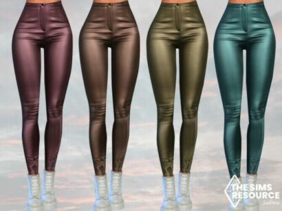 Female High Waisted Leather Pants By Saliwa Sims 4 CC