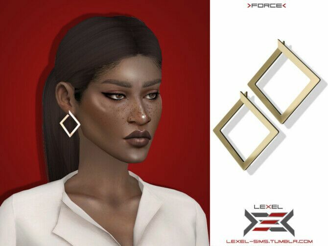 Force Earrings By Lexel Sims 4 CC