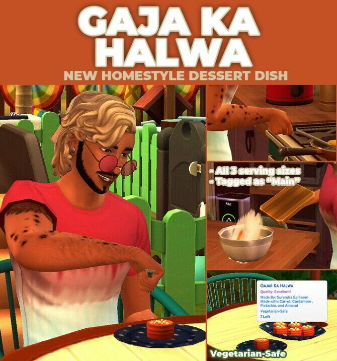 Gaja Ka Halwa Custom Recipe By Robinklocksley Sims 4 CC