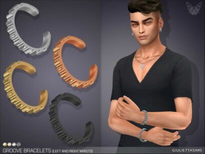 Groove Bracelet Set For Men By Feyona Sims 4 CC