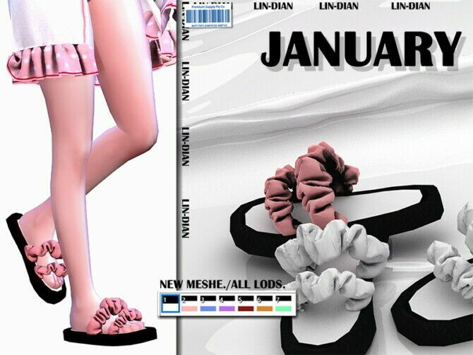 January Shoes By Lin_Dian Sims 4 CC