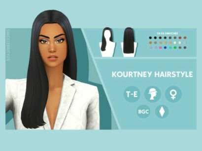 Kourtney Hairstyle By Simcelebrity00 Sims 4 CC