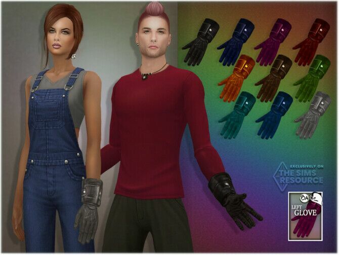 Leather Left Glove By Bakalia Sims 4 CC