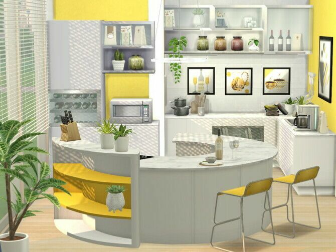 Lemon Kitchen By Flubs79 Sims 4 CC