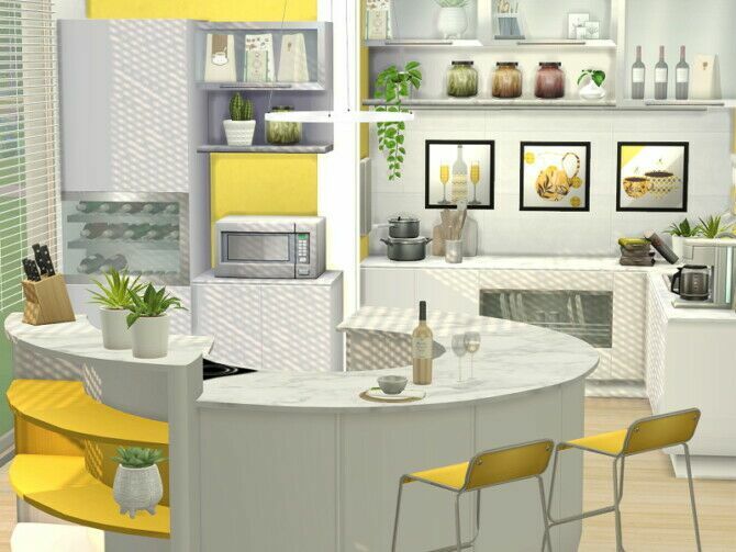 sims 4 cc lemon kitchen by flubs79 4