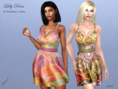 Lilly Dress 2 By Pizazz Sims 4 CC
