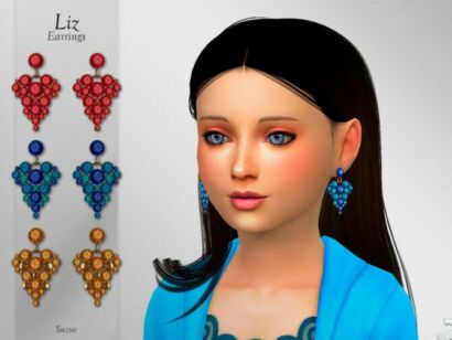 Liz Earrings Child By Suzue Sims 4 CC