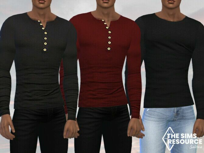 Long Sleeve Men Top By Saliwa Sims 4 CC