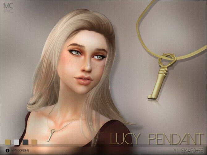 Lucy Key Pendant By Mathcope Sims 4 CC