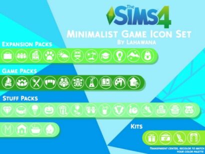 Minimalist Game Icon Set By Lahawana Sims 4 CC