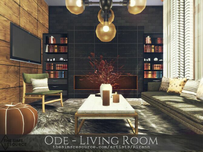 Ode – Living Room By Rirann Sims 4 CC