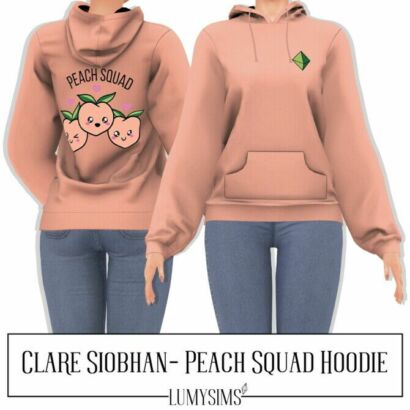 Peach Squad Hoodie At Lumy Sims Sims 4 CC