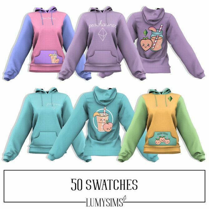 sims 4 cc peach squad hoodie at lumy sims 2