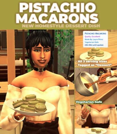 Pistachio Macarons Recipe By Robinklocksley Sims 4 CC