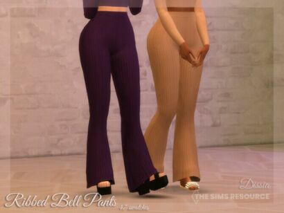 Ribbed Bell Pants By Dissia Sims 4 CC