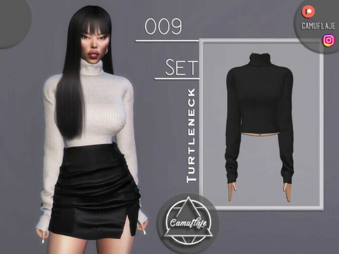 Set 009 – Turtleneck By Camuflaje Sims 4 CC