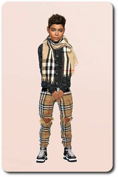 Shirt Set & Scarf For Child Boys At Sims4-Boutique Sims 4 CC